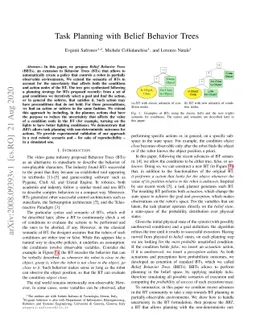 Task Planning with Belief Behavior Trees