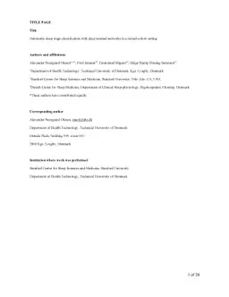 Automatic sleep stage classification with deep residual networks in a
  mixed-cohort setting