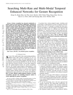 Searching Multi-Rate and Multi-Modal Temporal Enhanced Networks for
  Gesture Recognition