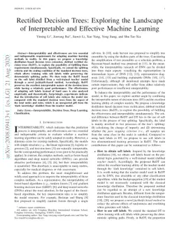 Rectified Decision Trees: Exploring the Landscape of Interpretable and
  Effective Machine Learning