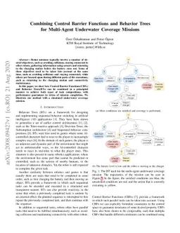 Combining Control Barrier Functions and Behavior Trees for Multi-Agent
  Underwater Coverage Missions
