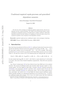 Conditional empirical copula processes and generalized dependence
  measures