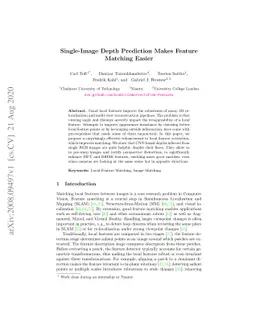Single-Image Depth Prediction Makes Feature Matching Easier