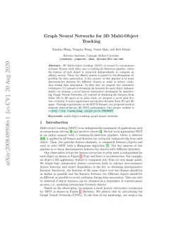 Graph Neural Networks for 3D Multi-Object Tracking