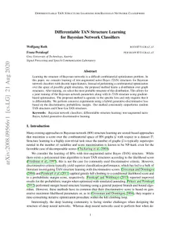 Differentiable TAN Structure Learning for Bayesian Network Classifiers