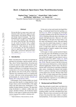 Howl: A Deployed, Open-Source Wake Word Detection System