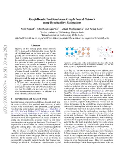 GraphReach: Position-Aware Graph Neural Network using Reachability
  Estimations