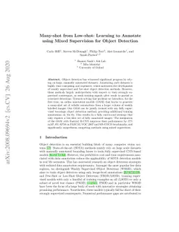 Many-shot from Low-shot: Learning to Annotate using Mixed Supervision
  for Object Detection