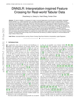 DNN2LR: Interpretation-inspired Feature Crossing for Real-world Tabular
  Data