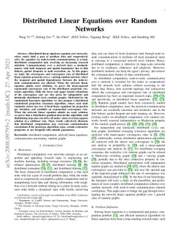 Distributed Linear Equations over Random Networks