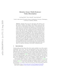 Identity-Aware Multi-Sentence Video Description