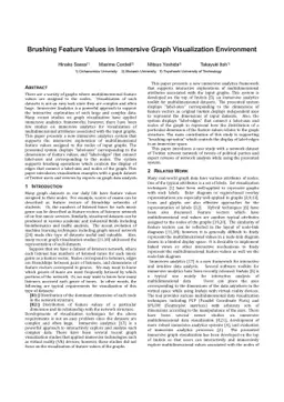 Brushing Feature Values in Immersive Graph Visualization Environment