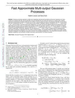 Fast Approximate Multi-output Gaussian Processes