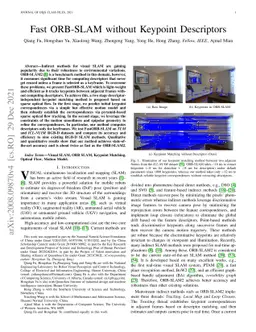 Fast ORB-SLAM without Keypoint Descriptors