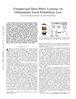 Unsupervised Deep Metric Learning via Orthogonality based Probabilistic
  Loss