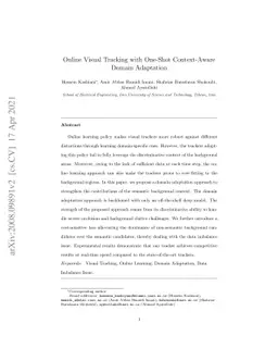 Online Visual Tracking with One-Shot Context-Aware Domain Adaptation