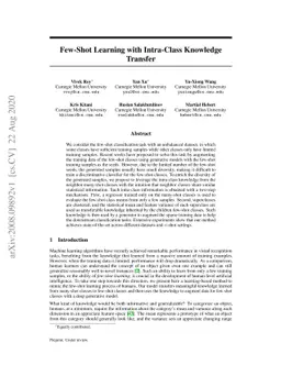 Few-Shot Learning with Intra-Class Knowledge Transfer