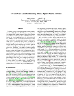 Towards Class-Oriented Poisoning Attacks Against Neural Networks