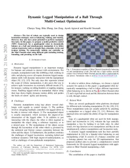 Dynamic Legged Manipulation of a Ball Through Multi-Contact Optimization