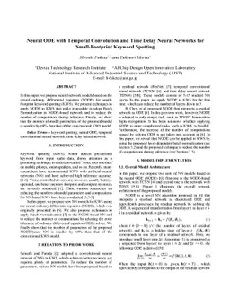 Neural ODE with Temporal Convolution and Time Delay Neural Networks for
  Small-Footprint Keyword Spotting