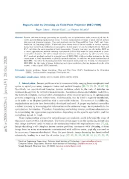 Regularization by Denoising via Fixed-Point Projection (RED-PRO)