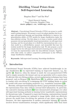 Distilling Visual Priors from Self-Supervised Learning