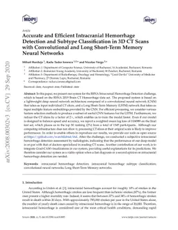 Accurate and Efficient Intracranial Hemorrhage Detection and Subtype
  Classification in 3D CT Scans with Convolutional and Long Short-Term Memory
  Neural Networks