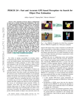 PERCH 2.0 : Fast and Accurate GPU-based Perception via Search for Object
  Pose Estimation