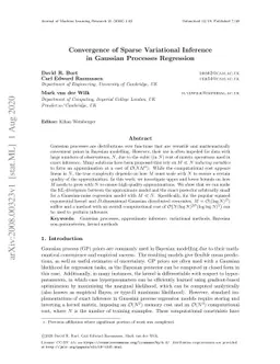 Convergence of Sparse Variational Inference in Gaussian Processes
  Regression
