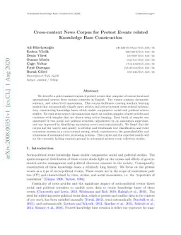 Cross-context News Corpus for Protest Events related Knowledge Base
  Construction