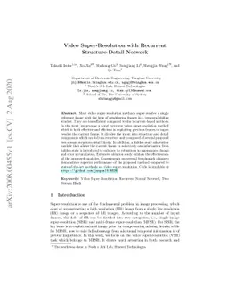 Video Super-Resolution with Recurrent Structure-Detail Network