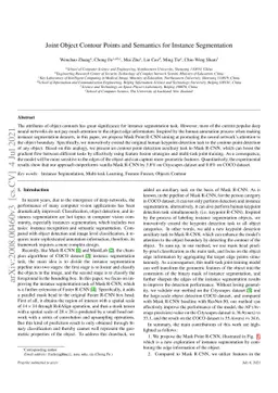 Joint Object Contour Points and Semantics for Instance Segmentation