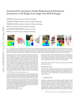 SymmetryNet: Learning to Predict Reflectional and Rotational Symmetries
  of 3D Shapes from Single-View RGB-D Images