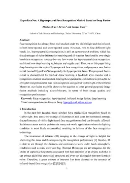 HyperFaceNet: A Hyperspectral Face Recognition Method Based on Deep
  Fusion
