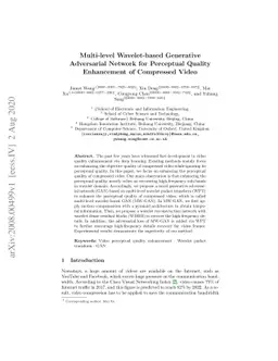 Multi-level Wavelet-based Generative Adversarial Network for Perceptual
  Quality Enhancement of Compressed Video