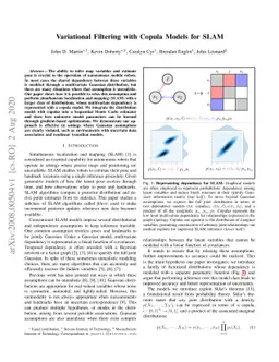 Variational Filtering with Copula Models for SLAM