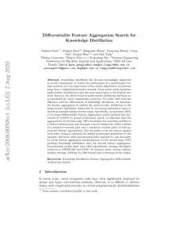 Differentiable Feature Aggregation Search for Knowledge Distillation