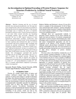 An Investigation in Optimal Encoding of Protein Primary Sequence for
  Structure Prediction by Artificial Neural Networks