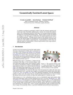 Geometrically Enriched Latent Spaces