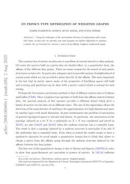 On Frink's type metrization of weighted graphs