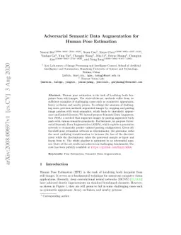 Adversarial Semantic Data Augmentation for Human Pose Estimation