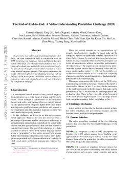 The End-of-End-to-End: A Video Understanding Pentathlon Challenge (2020)