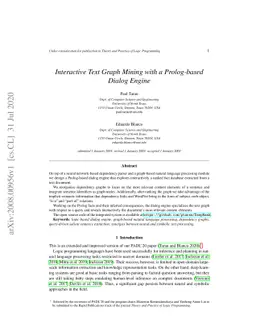 Interactive Text Graph Mining with a Prolog-based Dialog Engine