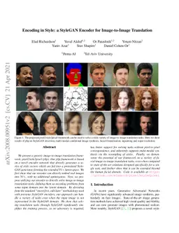 Encoding in Style: a StyleGAN Encoder for Image-to-Image Translation