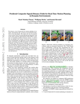 Predicted Composite Signed-Distance Fields for Real-Time Motion Planning
  in Dynamic Environments