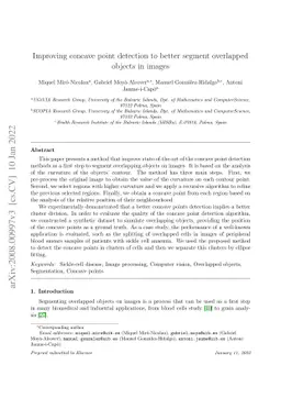 Improving concave point detection to better segment overlapped objects
  in images