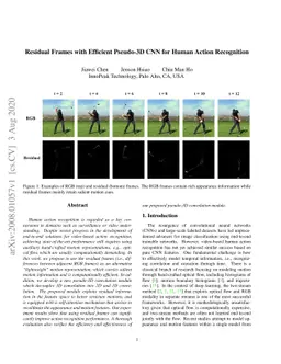 Residual Frames with Efficient Pseudo-3D CNN for Human Action
  Recognition