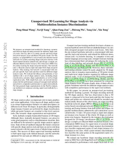 Unsupervised 3D Learning for Shape Analysis via Multiresolution Instance
  Discrimination