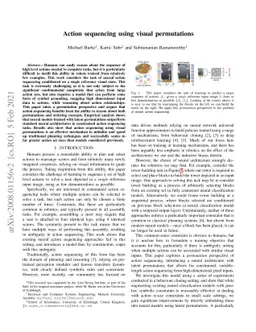 Action sequencing using visual permutations