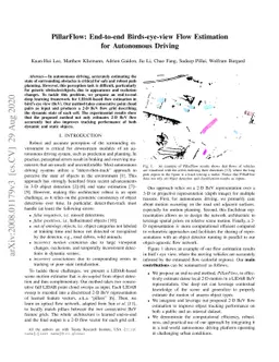 PillarFlow: End-to-end Birds-eye-view Flow Estimation for Autonomous
  Driving